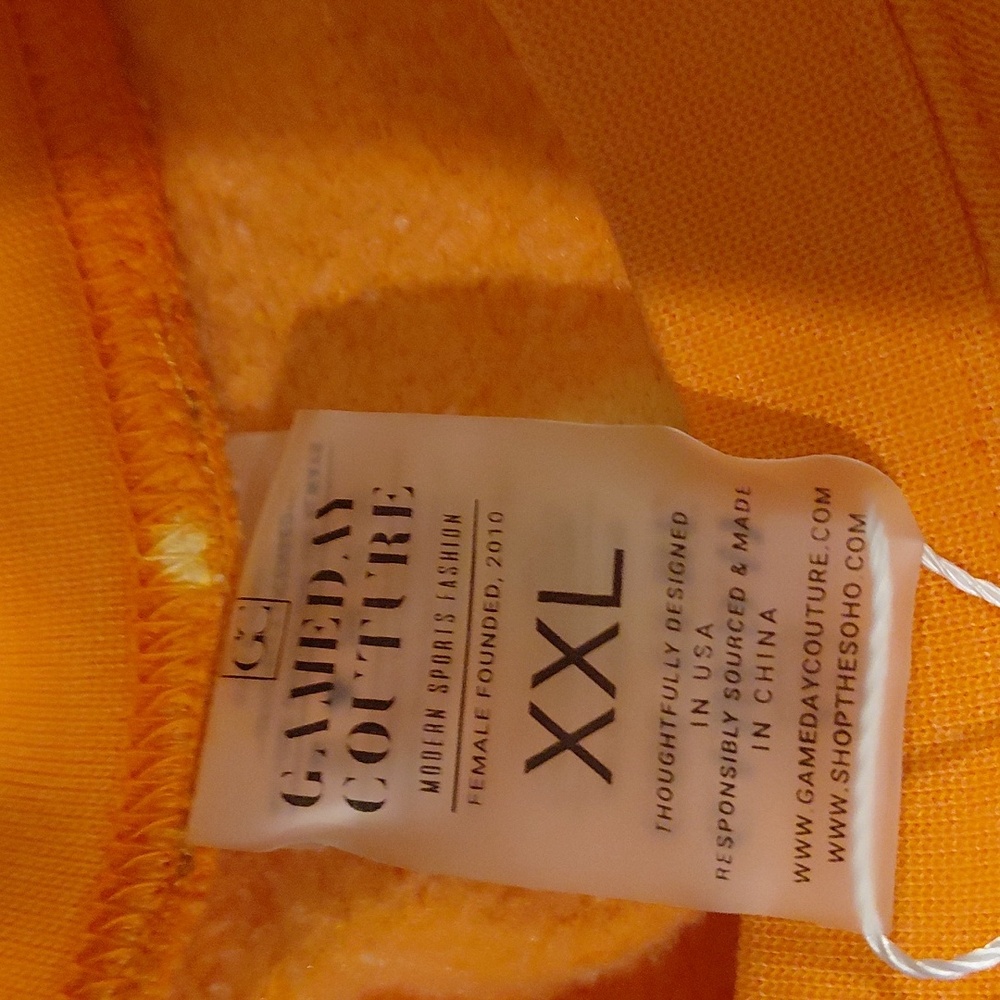 Clemson Gameday Couture Orange Twice As Nice Faded Dip Dye Sweatshirt Womens - Picture 5 of 5